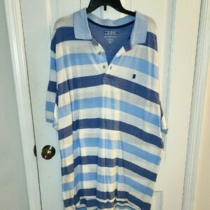 IZOD Blue and White Striped Men's Shirt